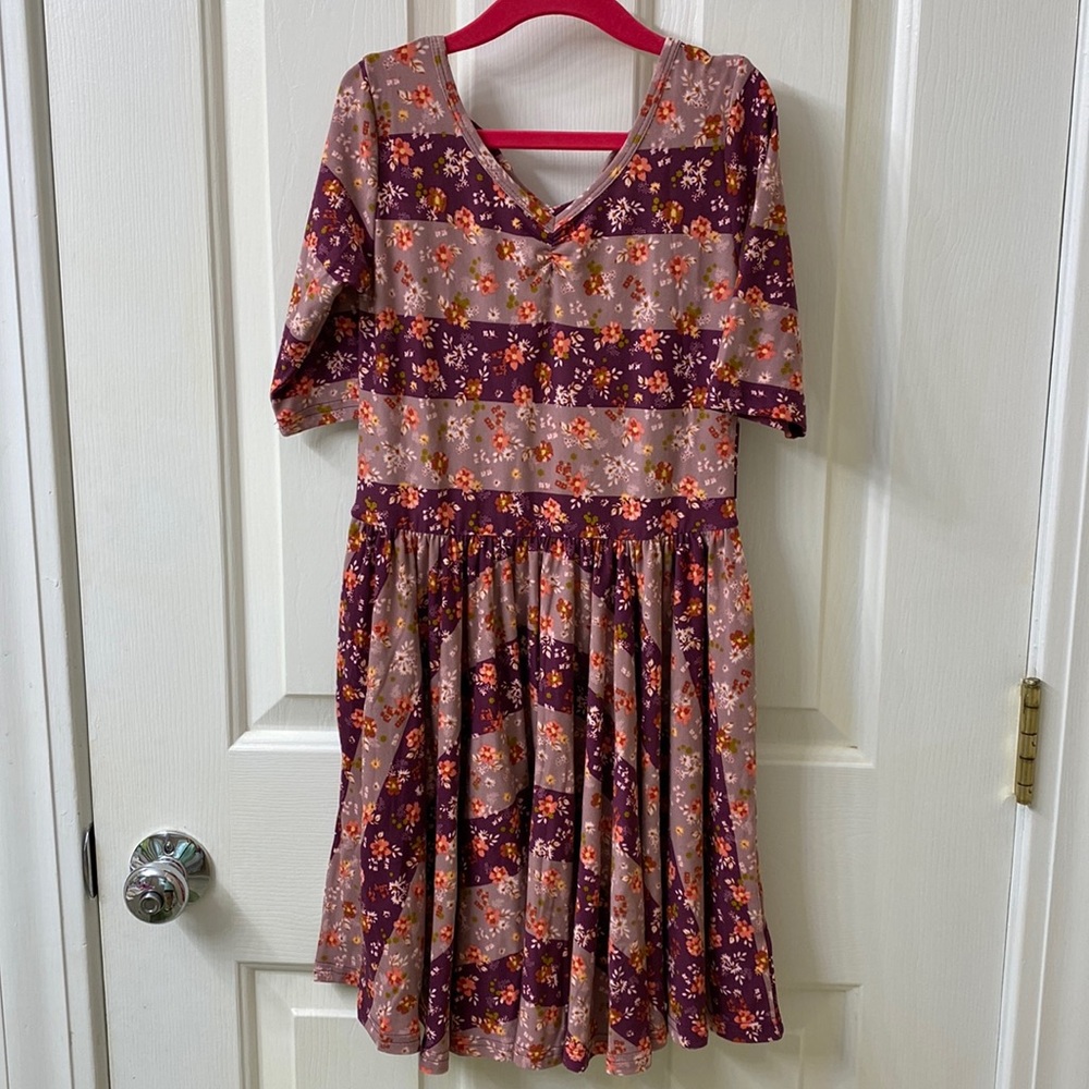 DDS Mauve Floral Ballerina Dress
